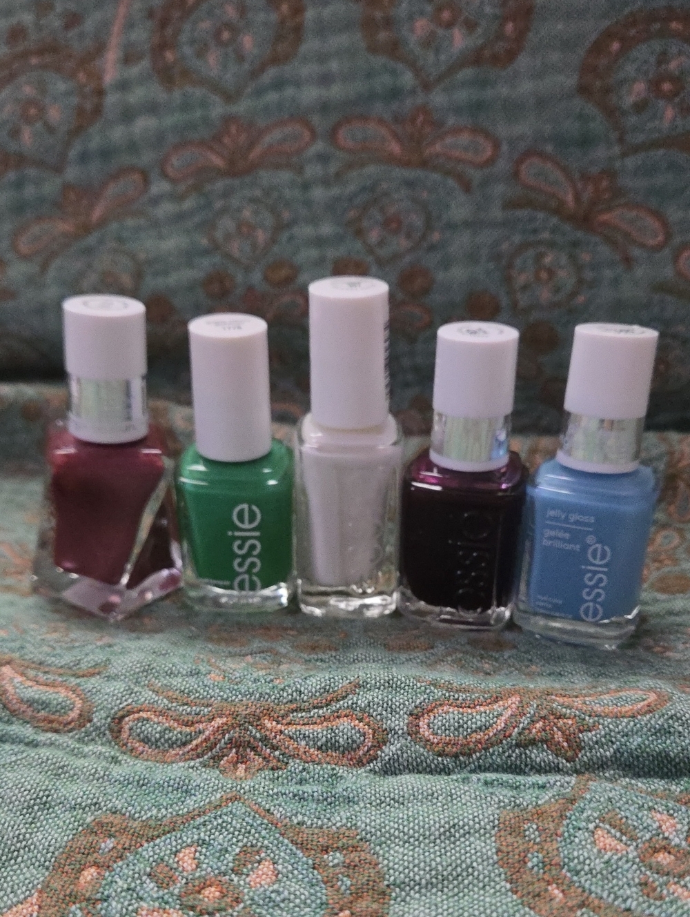 Essie Nail Polish Set - Green, White, Blue, Plum, Mauve - Picture 1 of 3